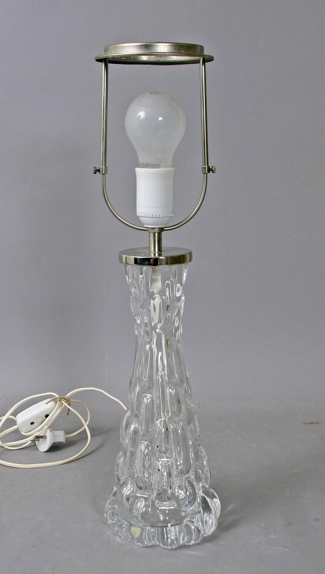 BORDSLAMPA, glas, design Carl Fagerlund, Orrefors. Modell RD 1477.