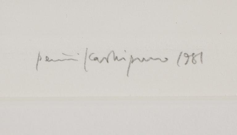 PENTTI KASKIPURO, etsning, signerad, daterad 1981 och numrerad 8/100.