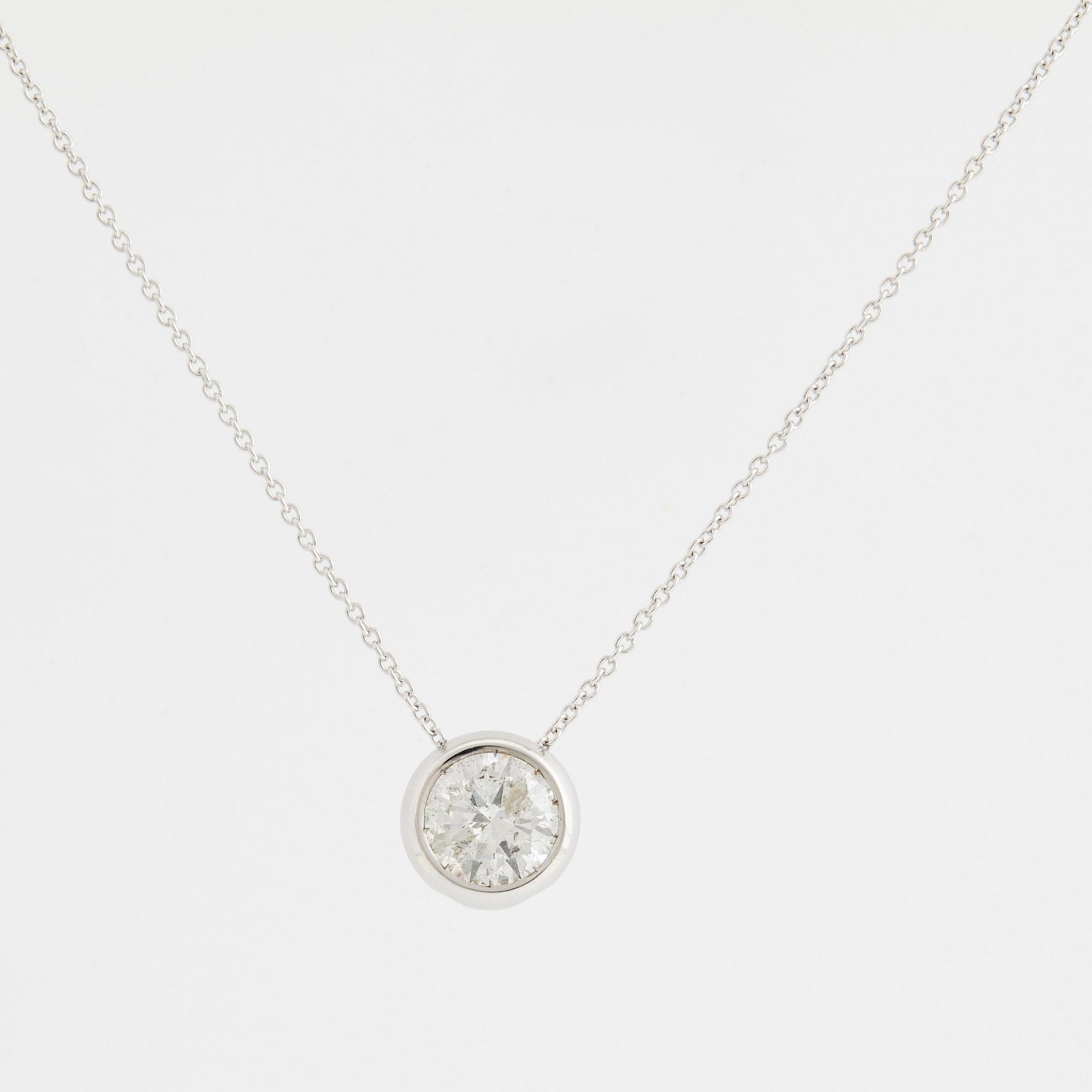 HALSBAND, med briljantslipad diamant 1,02 ct.