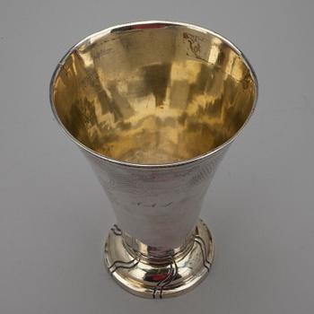 BÄGARE, silver, Stephan Westerstråhle, Stockholm 1798. Vikt 409 g.