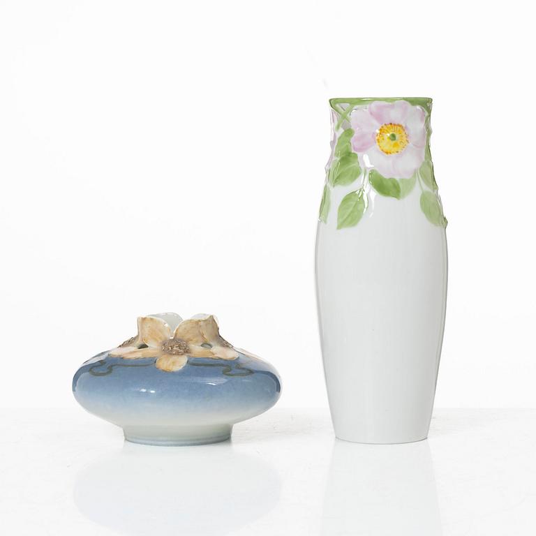 Rörstrand, vases, 2 pcs, Art Nouveau, early 20th century.