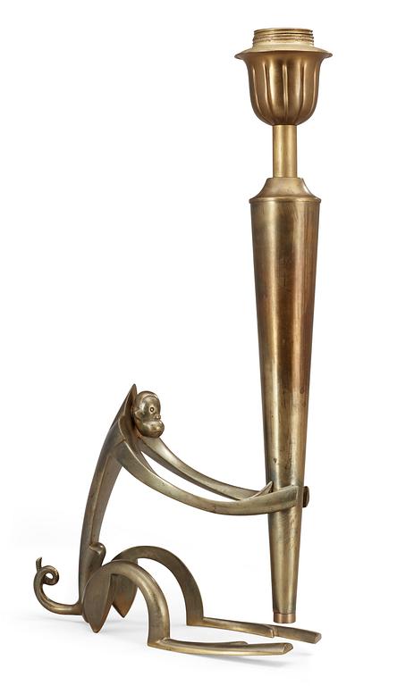 A Hagenauer bronze table lamp, Vienna, Austria.