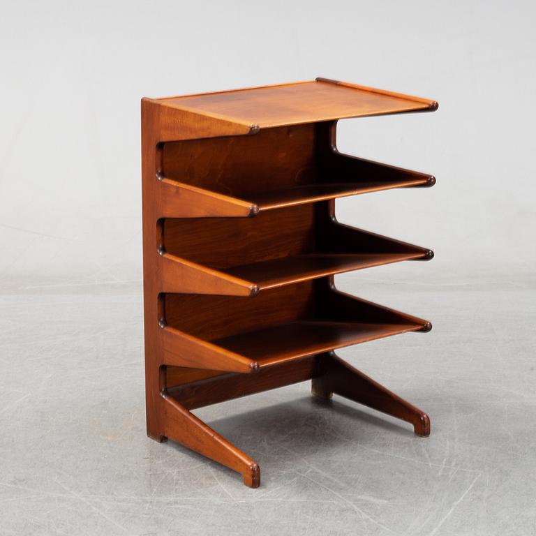 A stained beech Swedish Modern shelf, 1940's/50's.