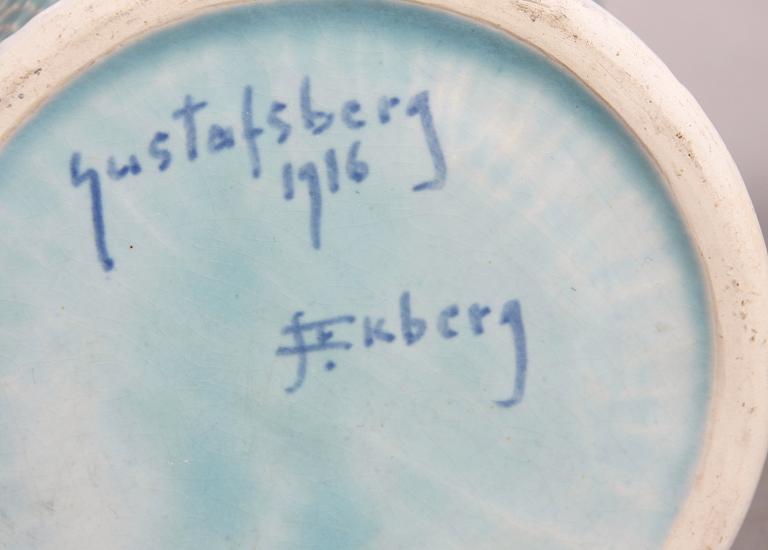 VAS, jugend, Josef Ekberg, Gustafsberg. Sign o dat 1916.