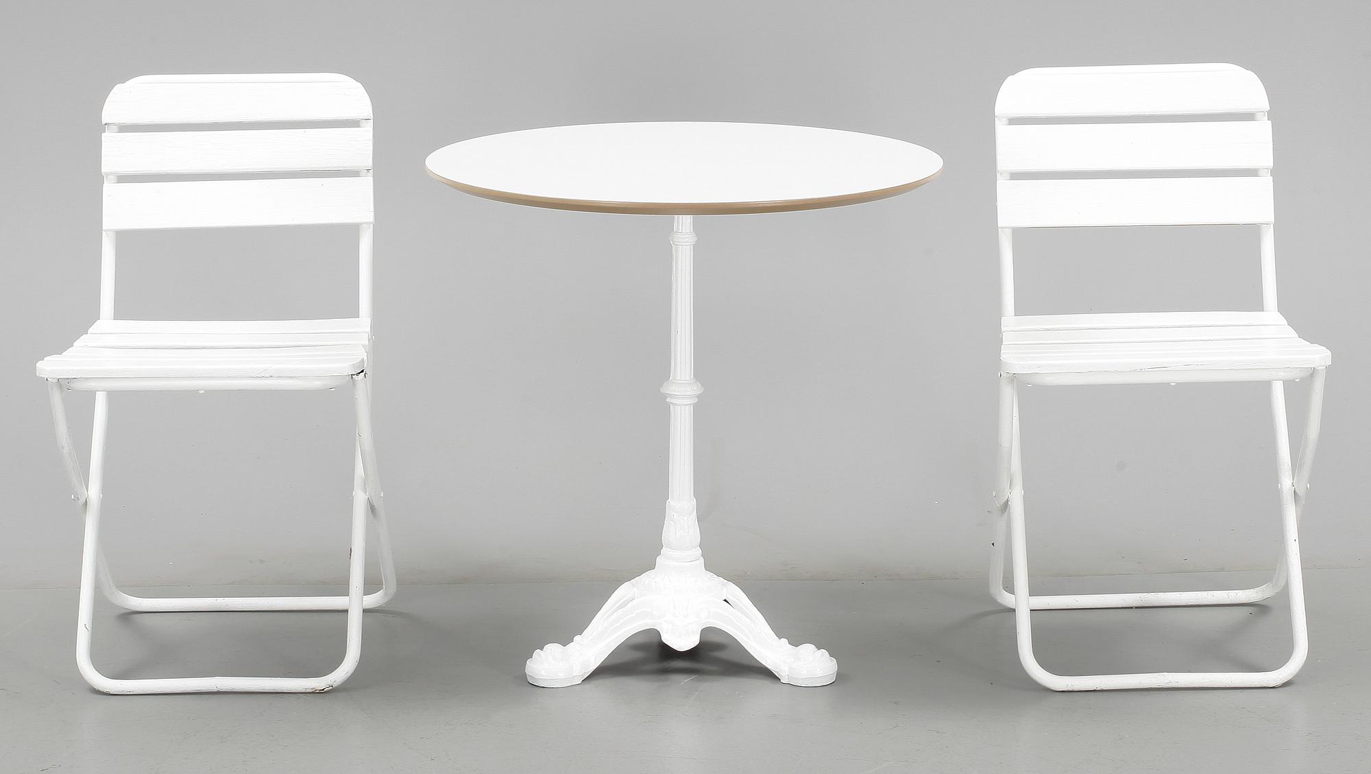 CAFÉBORD och STOLAR, 3 delar, 1900-tal.