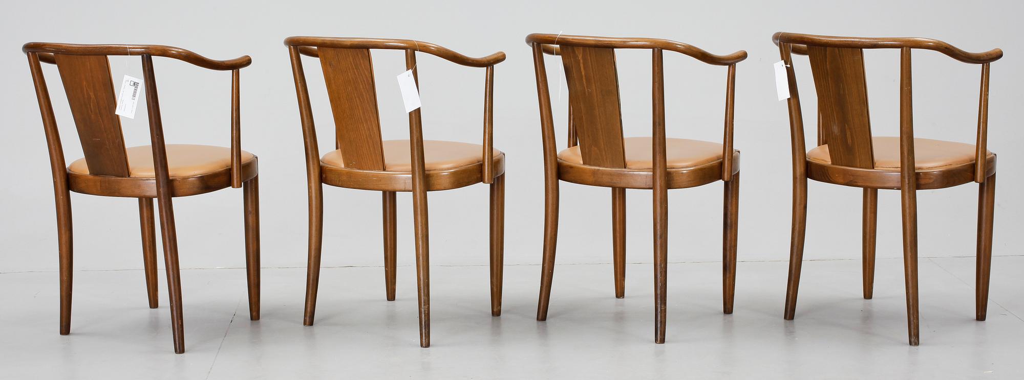 KARMSTOLAR, 4st, "Opera", Peter Celsing, Gemla. Formgivna omkring 1955-61.