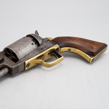 A Colt Dragoon first model percussion revolver with replacement barrel with British marks. serial no on other parts 4088.