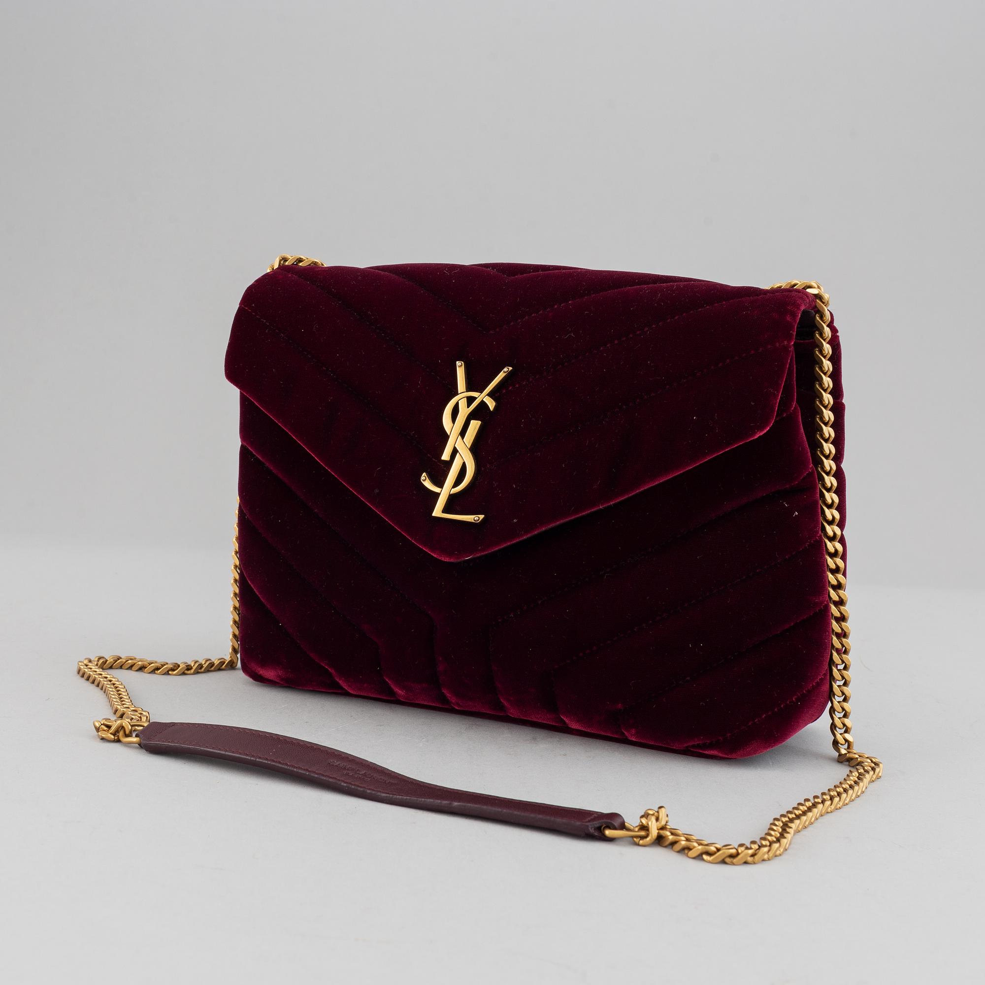 Saint laurent loulou velvet bag outlet