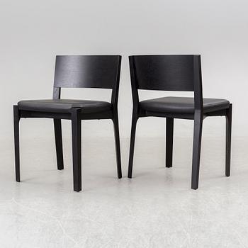 PIERO LISSONI, four 'Lario' oak chairs from Porro, Italy.