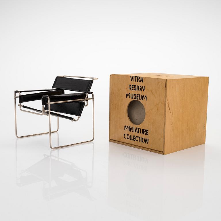 A miniature 'Wassily' chair, Marcel Breuer, Vitra Design Museum.