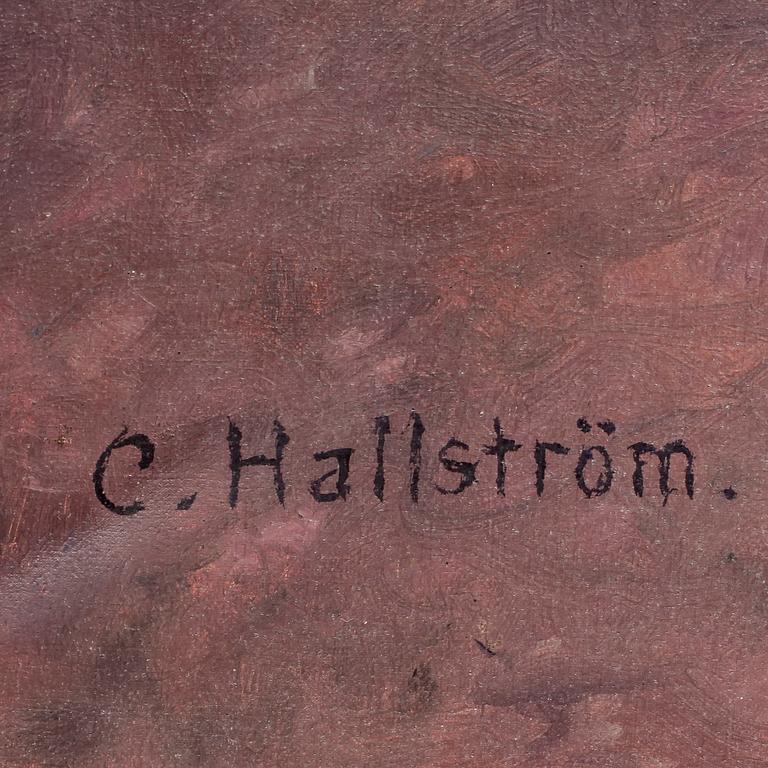 CARL HALLSTRÖM, olja på duk, signerad.