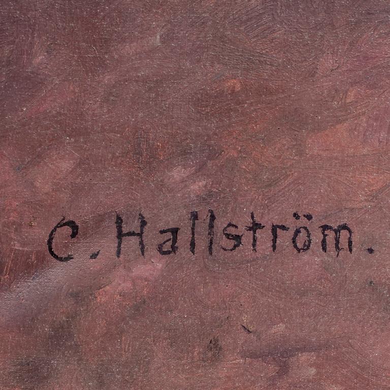 CARL HALLSTRÖM, olja på duk, signerad.