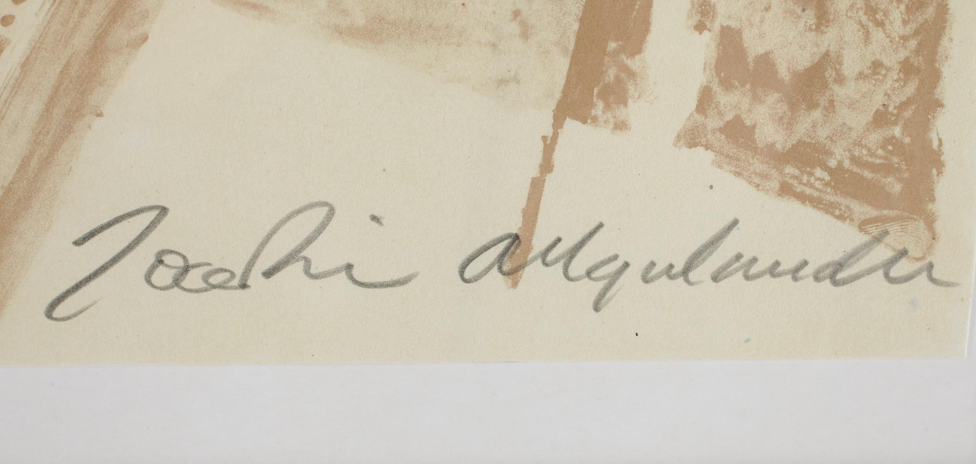 JOAKIM ALLGULANDER, litografi, provtryck, signerad o numrerad 49/240.