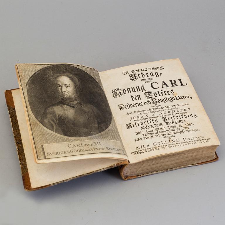 A book by Nils Gylling Petersson, about Karl XII, Stockholm 1745.
