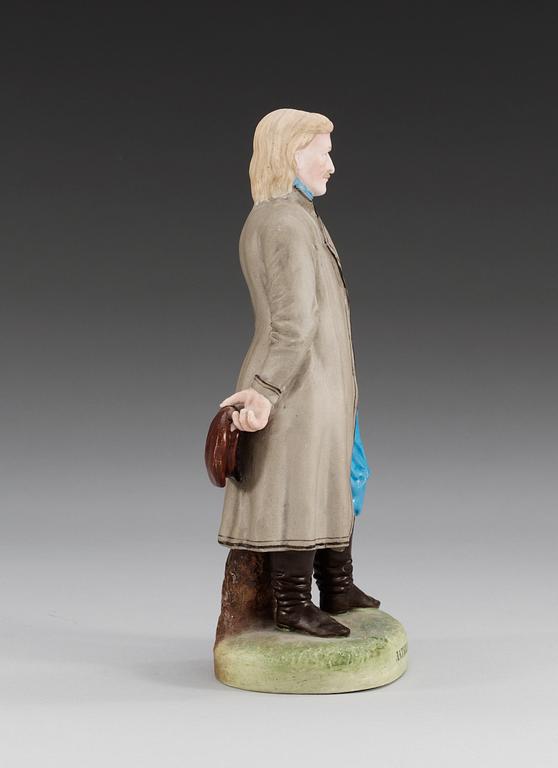 A Russian bisquit figure of a Lett man, Gardner manufactory, ca 1900.