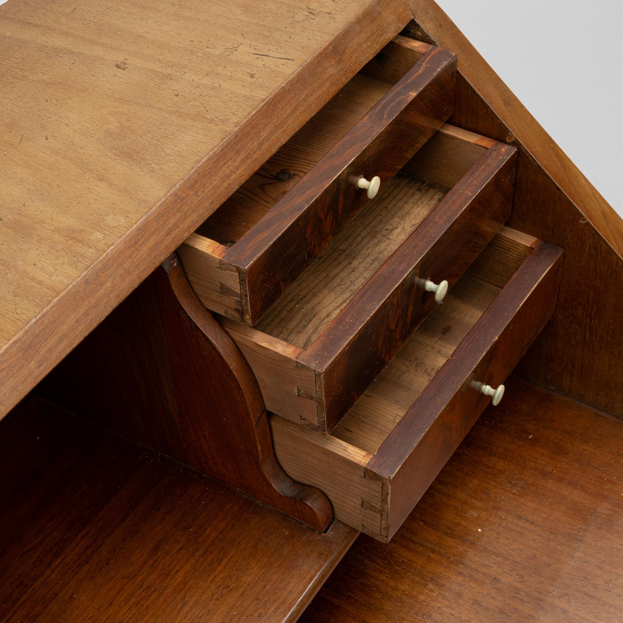 Slant-front secretary, Gustavian style, circa 1900.
