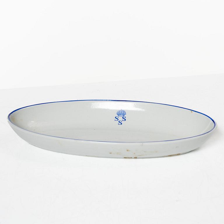 Matservis, 45 delar, porslin, "Kungliga Svenska Segelsällskapet", tillverkad för Nordiska Kompaniet, Rörstrand.