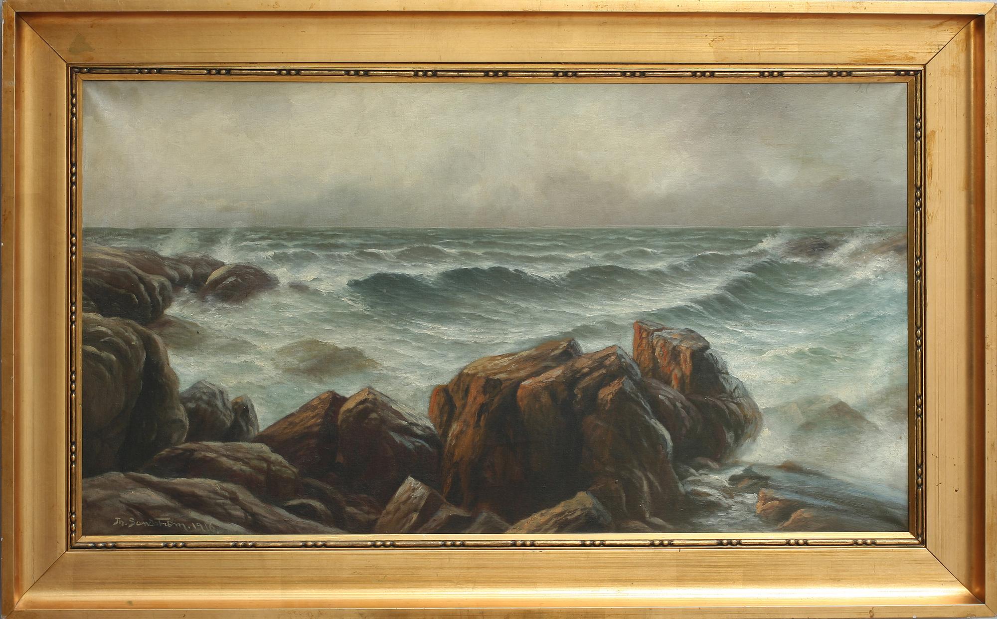 JOHAN OSSIAN-ANDERSSON, sign "Th Sandström", olja på duk, sign o dat 1916.