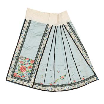 939. Kjol, broderat siden. Qingdynastin, 1800-tal.
