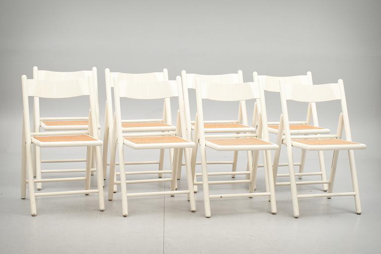 STOLAR, 8 st, hopfällbara, 1900-tal.