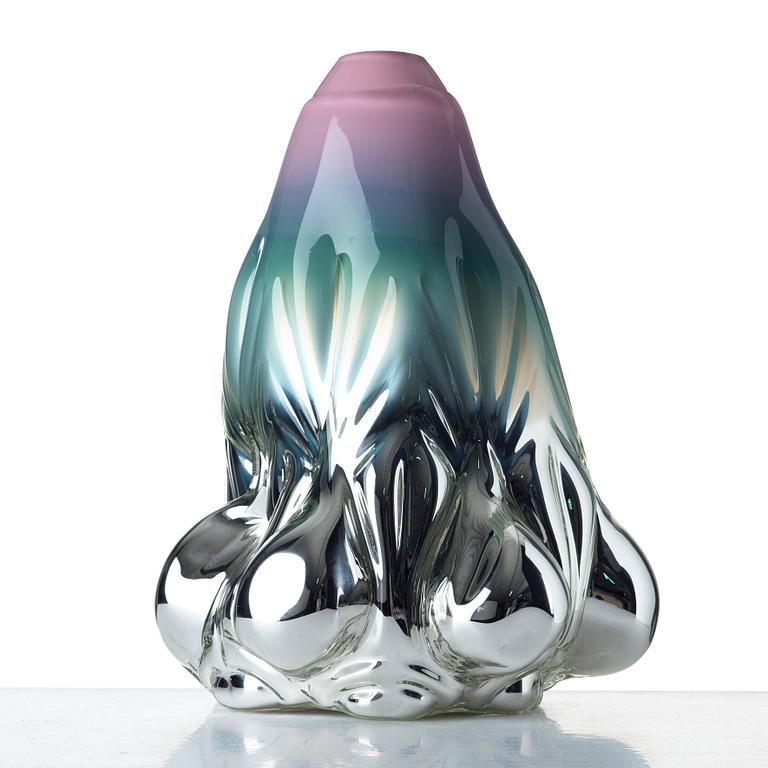 Hanna Hansdotter, "Dripping print", skulptur, glas, The Glass Factory, Boda Glasbruk, 2018.