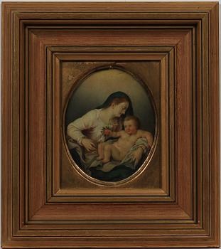 OKÄND KONSTNÄR, olja på kopparplåt, troligen 1800-tal.