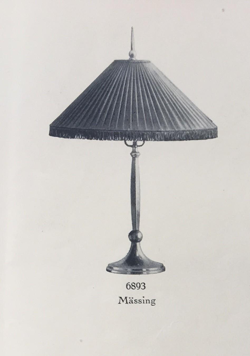 Harald Notini, a table lamp, model "6893". Arvid Böhlmarks Lampfabrik, 1920s-30s.