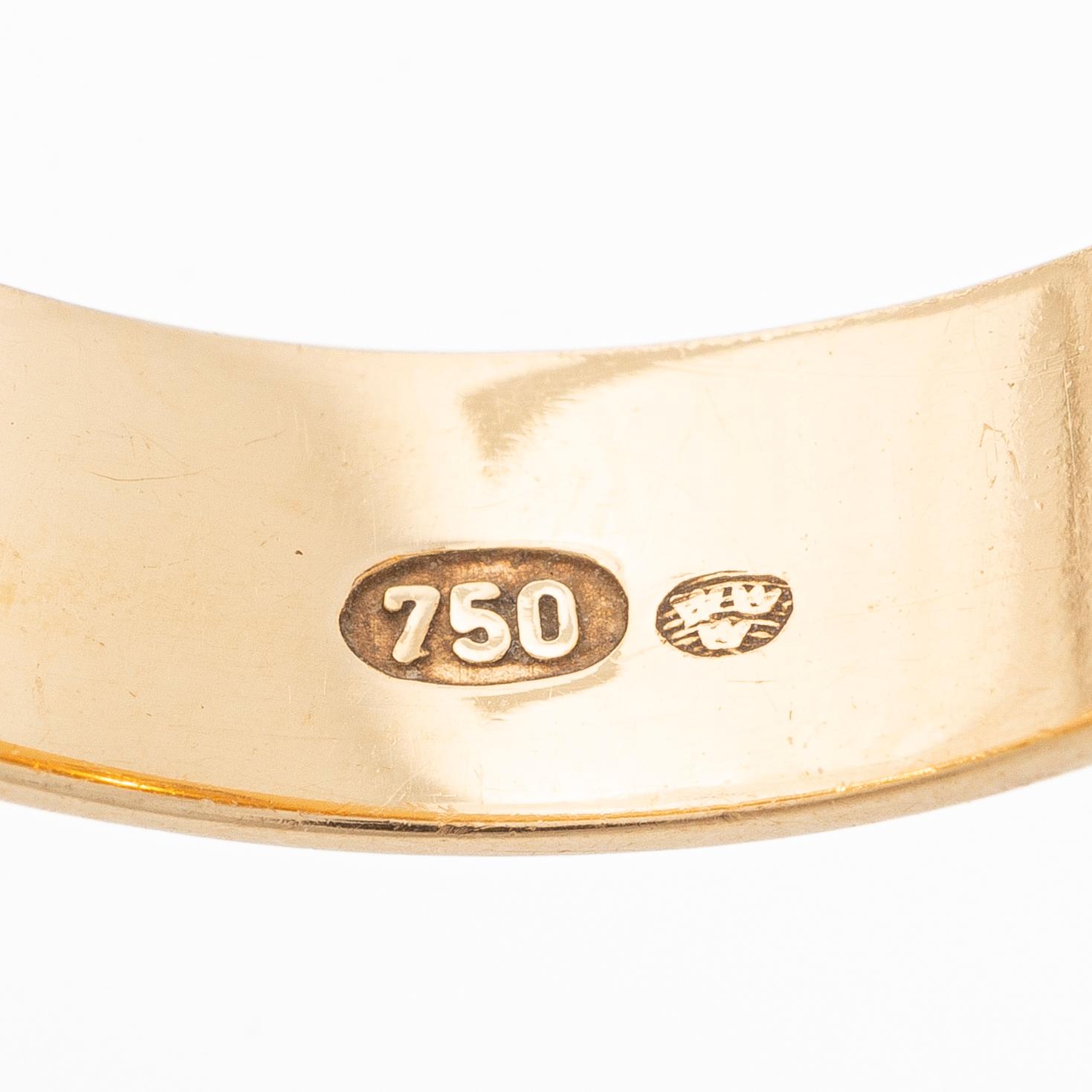 Ring, possibly by Liisa Vitali, “Nyckelpiga”, 18K gold.