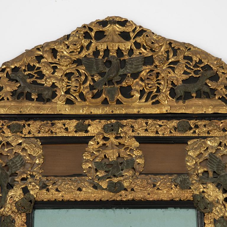 A Baroque style mirror, 19th Century.