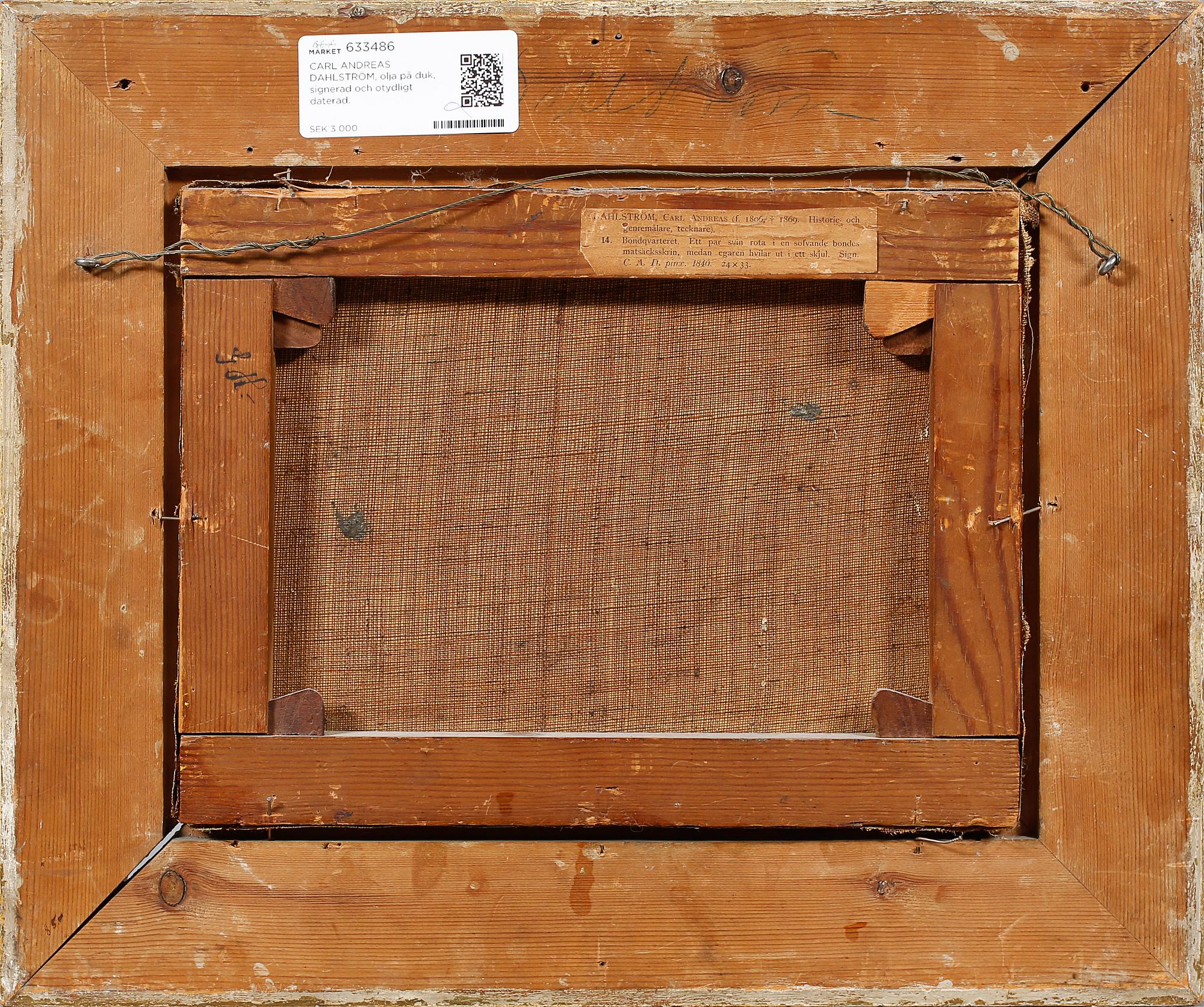 CARL ANDREAS DAHLSTRÖM, olja på duk, signerad och otydligt daterad.