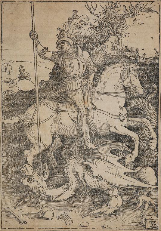 Saint George on horseback.