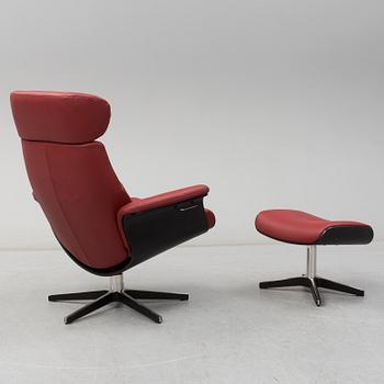 a 'Timeout' armchair with a stool, Conform, 2000's.