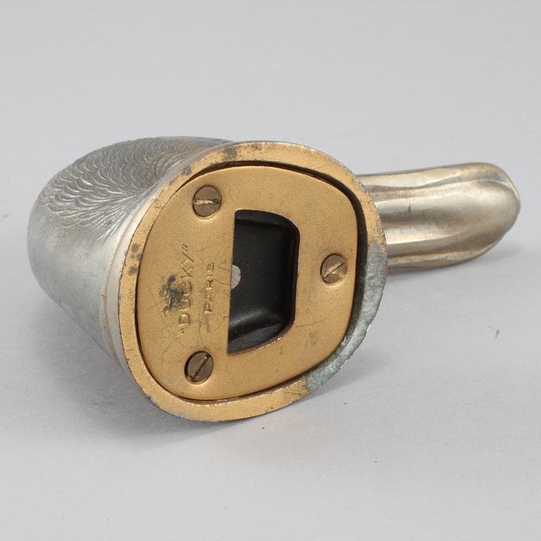 FLASKÖPPNARE, metall, "Ducky", Paris, 1900-talets andra hälft.