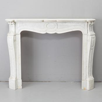 Four marble fireplace parts from around year 1900.