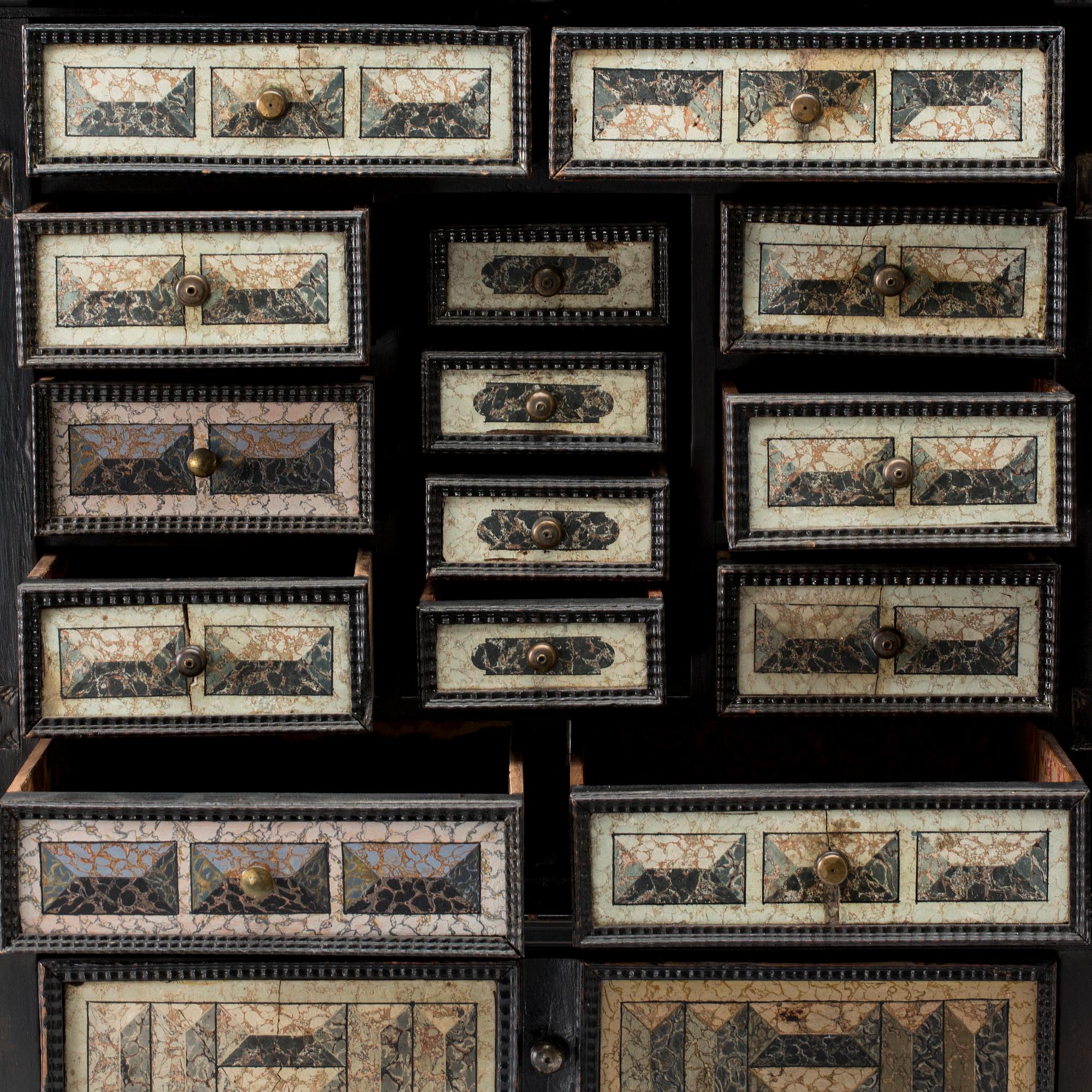 KABINETTSKÅP, barock, 1600-tal.