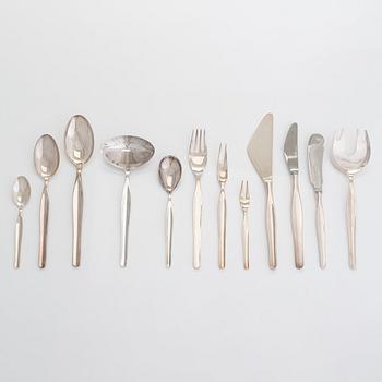 Tapio Wirkkala, a 53-piece set of 'Tapio' silver cutlery, Hämeenlinna, 1959.