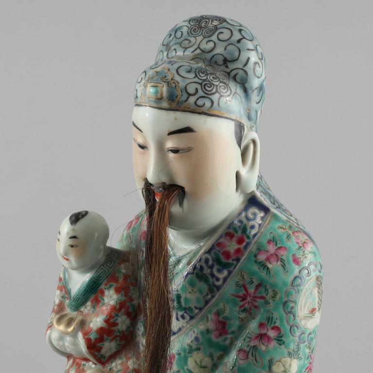 FIGURIN, porslin, Kina, omkring 1900-talets mitt.