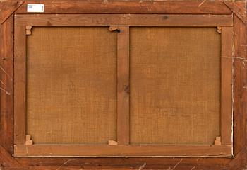 Axel Borg, Winter landscape with a moose family.