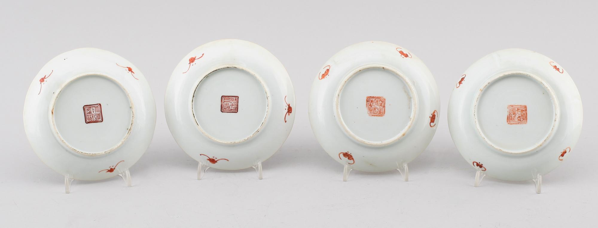 FAT, 2 par, porslin, Kina, 1800-/1900-tal.