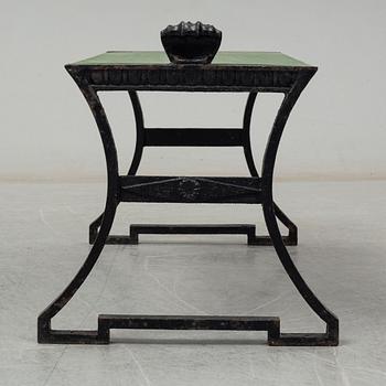 FOLKE BENSOW, a 'Snecan' cast iron carden bench from Byarums Bruk, sesigned in 1923.