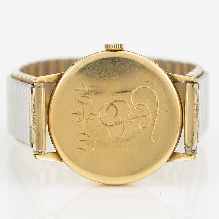 Cortébert, wristwatch, 18K gold, 34 mm.