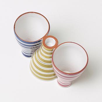 VAS/LJUSSTAKE, fajans "Snurran", Stig Lindberg Gustavsberg.