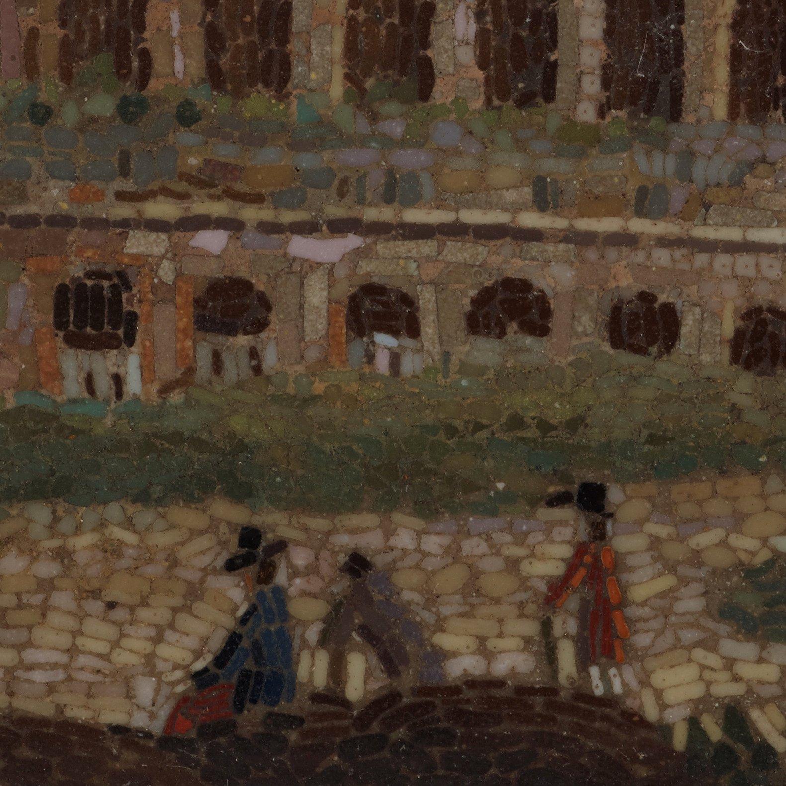 MIKROMOSAIK. Italien, sannolikt 1800-talets första hälft.