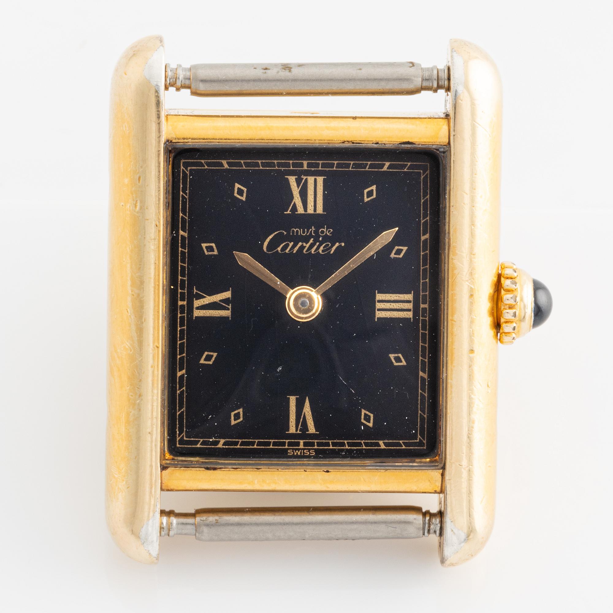 must de Cartier, Tank, armbandsur, 20,5 x 20 (28) mm.