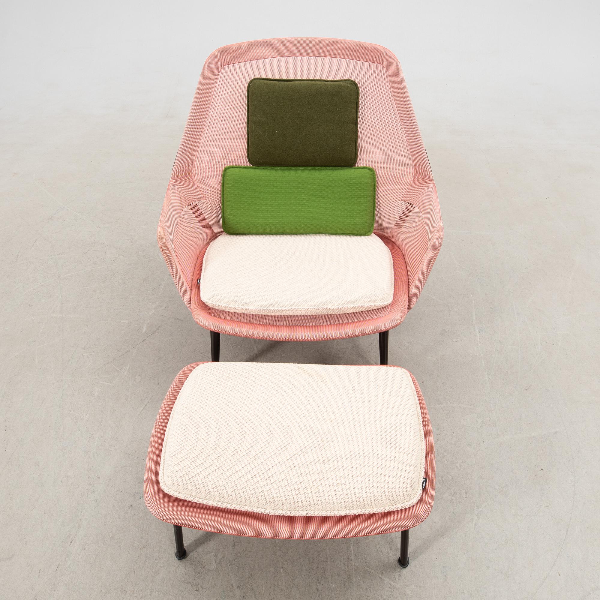 Ronan & Erwan Bouroullec, "Slow chair", Vitra, armchair and footstool.