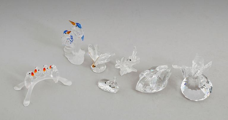 FIGURER, 7 st, Swarovskikristall.