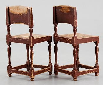 STOLAR, ett par, allmoge, 1800-tal.