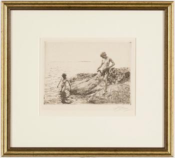 ANDERS ZORN, etching, 1913, signed in pencil.