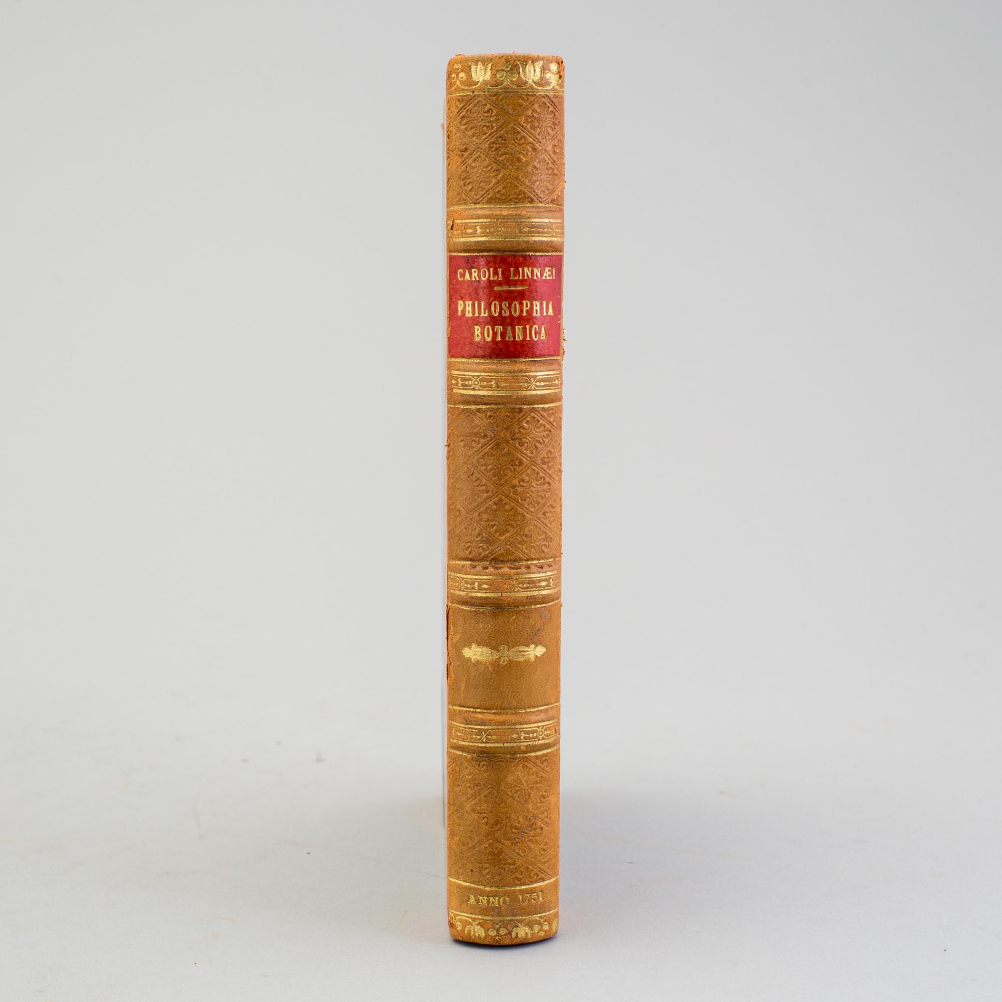 BOOK, 'Philosophia Botanica' by Carl Linnaeus, Gottfried Kiesewetter, Stockholm 1751.