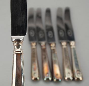 PARTI KNIVAR, 35 delar, silver, Finland 1925-1932. Tot. vikt ca 1920 g.